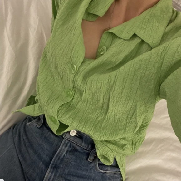 Green Button Down Shirts